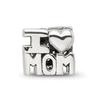 Reflections 925 Sterling Silver I HEART MOM Bead 8 x 9 mm