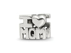 Reflections 925 Sterling Silver I HEART MOM Bead 8 x 9 mm