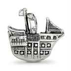 Reflections 925 Sterling Silver Pirate Ship Bead 14 x 14 mm
