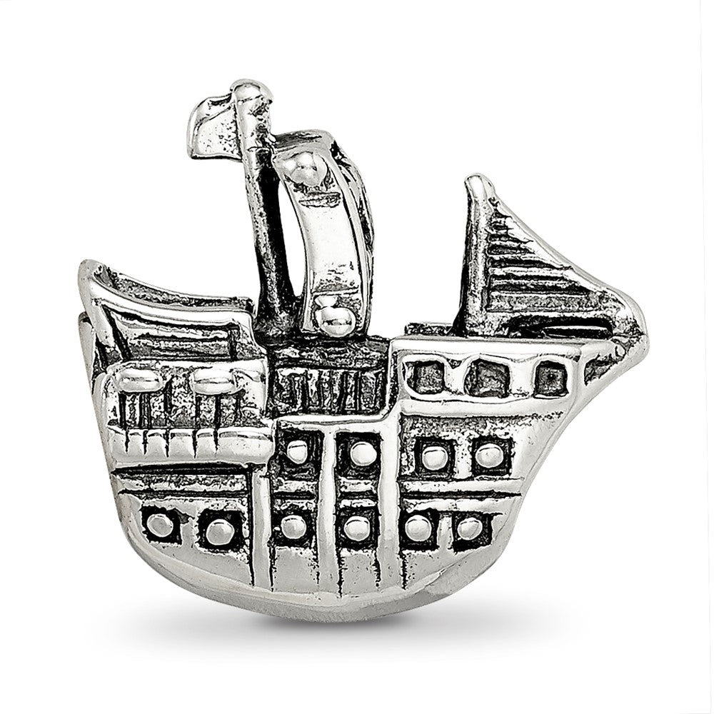 Reflections 925 Sterling Silver Pirate Ship Bead 14 x 14 mm