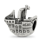 Reflections 925 Sterling Silver Pirate Ship Bead 14 x 14 mm