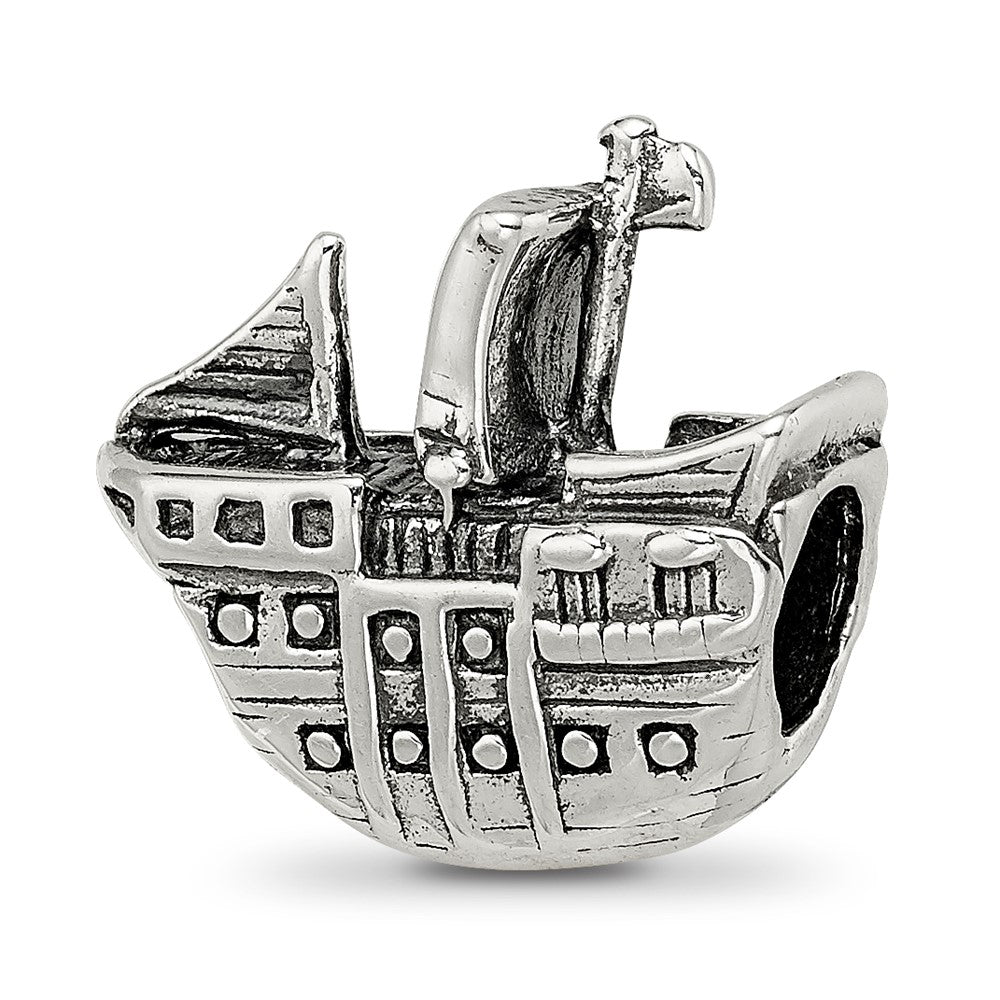 Reflections 925 Sterling Silver Pirate Ship Bead 14 x 14 mm