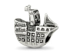 Reflections 925 Sterling Silver Pirate Ship Bead 14 x 14 mm
