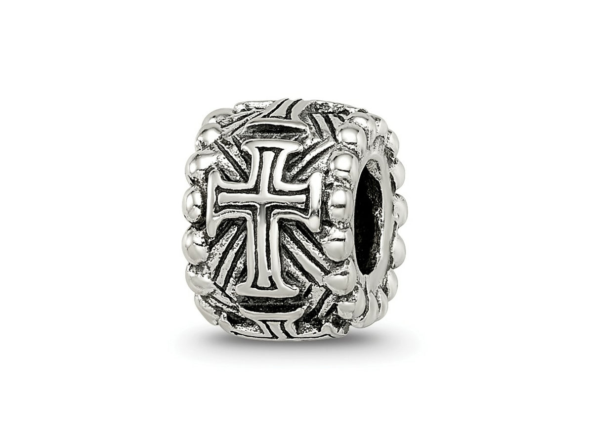 Reflections 925 Sterling Silver Cross Spacer Bead 9 x 7 mm.