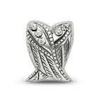 Reflections 925 Sterling Silver Preciosa Crystal Wings Bead 10 x 9 mm