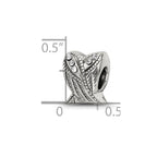Reflections 925 Sterling Silver Preciosa Crystal Wings Bead 10 x 9 mm