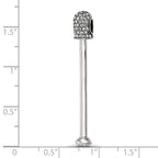 Reflections 925 Sterling Silver Clear Crystal Top Bead 41 x 5 mm.