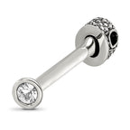 Reflections 925 Sterling Silver Clear Crystal Top Bead 41 x 5 mm.