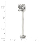 Reflections 925 Sterling Silver Crystal Butterfly Top Bead 41 x 8 mm.