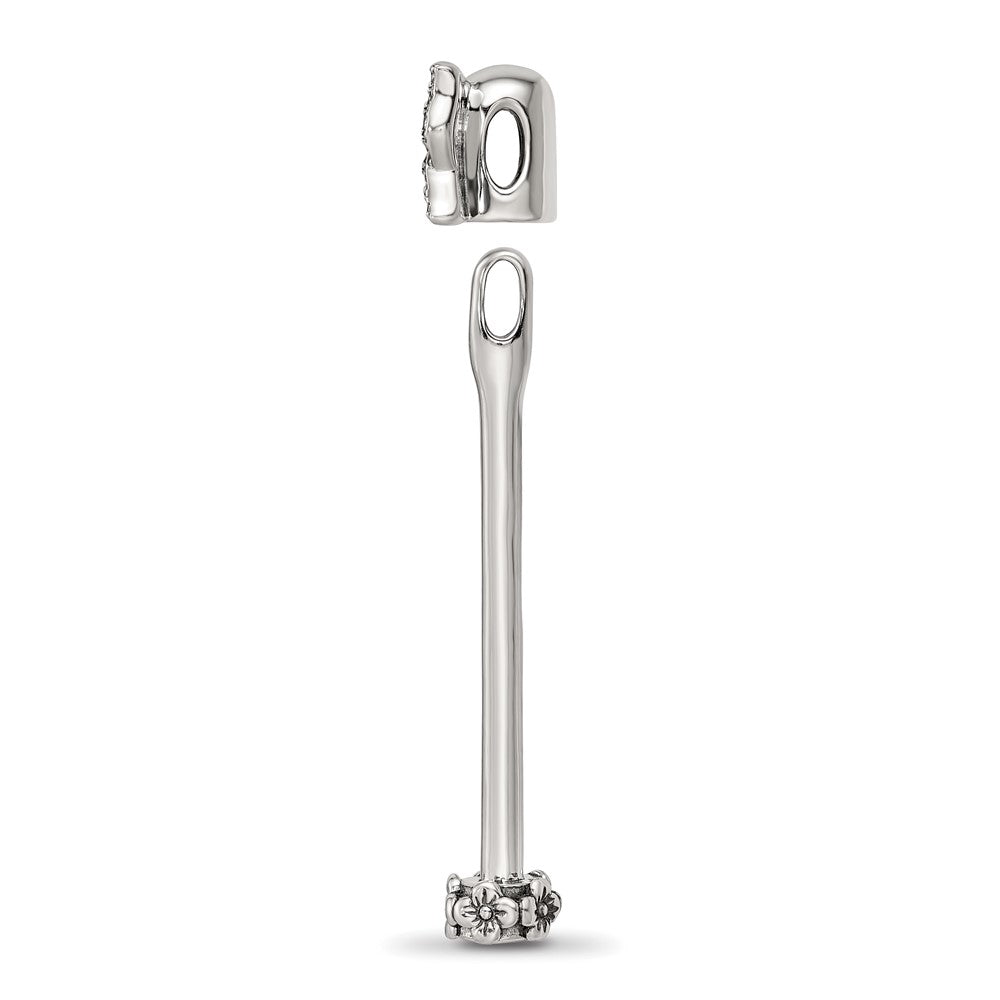 Reflections 925 Sterling Silver Crystal Butterfly Top Bead 41 x 8 mm.