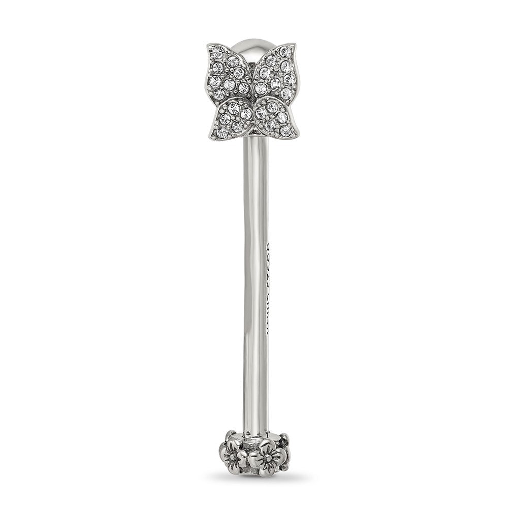 Reflections 925 Sterling Silver Crystal Butterfly Top Bead 41 x 8 mm.