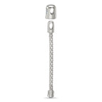 Reflections 925 Sterling Silver Bead Blue Crystal Heart Top Chain Bead Charm 54 x 5 mm.