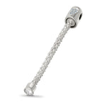 Reflections 925 Sterling Silver Bead Blue Crystal Heart Top Chain Bead Charm 54 x 5 mm.