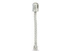 Reflections 925 Sterling Silver Bead Blue Crystal Heart Top Chain Bead Charm 54 x 5 mm.