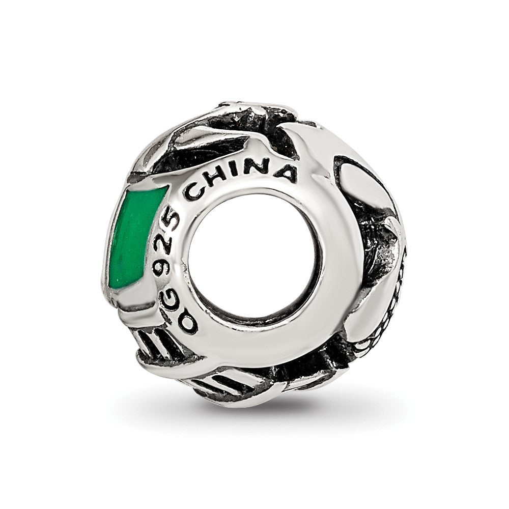 Reflections 925 Sterling Silver Enameled Italy Theme Bead 10 x 10 mm