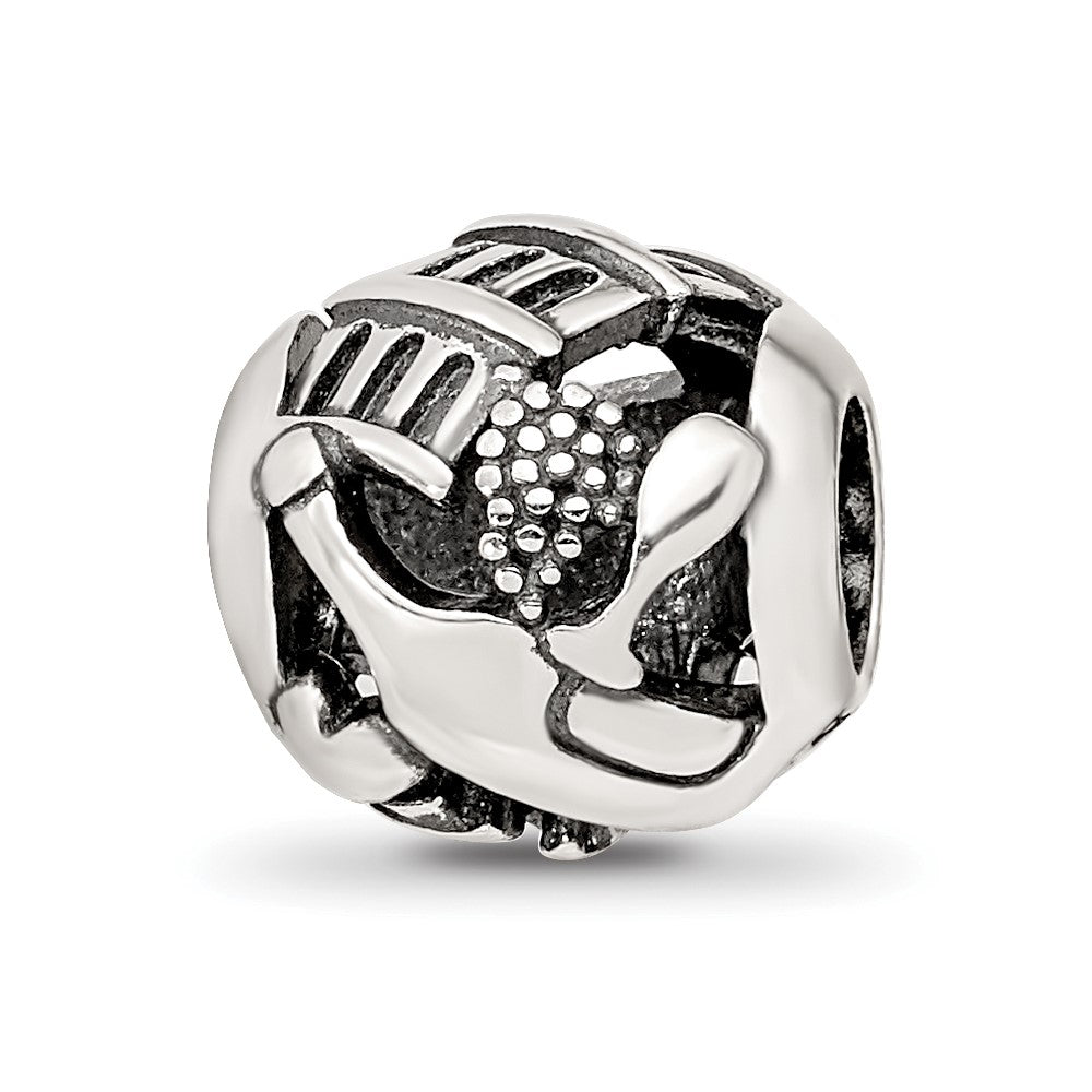 Reflections 925 Sterling Silver Enameled Italy Theme Bead 10 x 10 mm