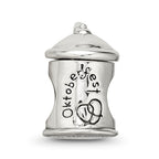 Reflections 925 Sterling Silver Octoberfest Beer Stein Bead 12 x 8 mm