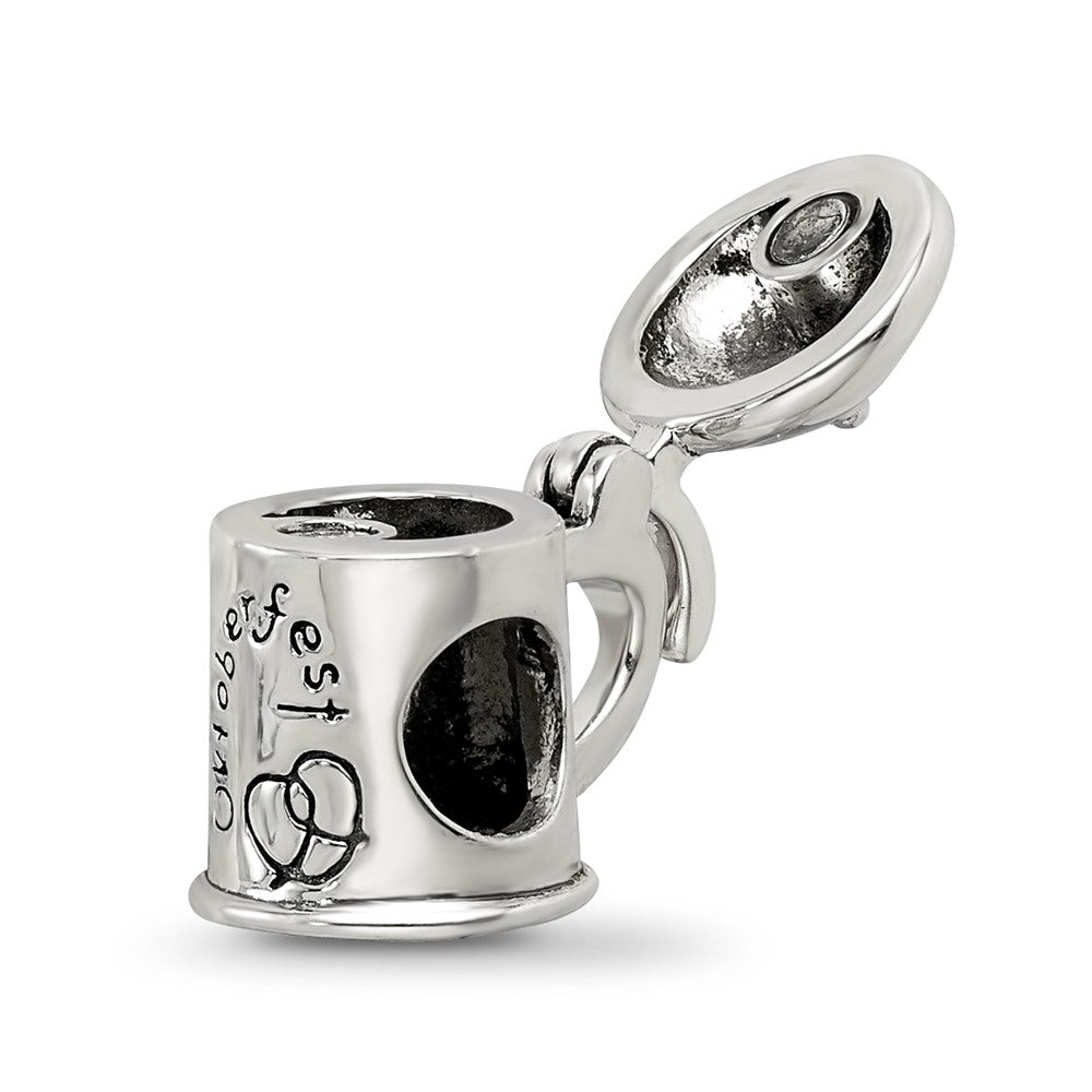 Reflections 925 Sterling Silver Octoberfest Beer Stein Bead 12 x 8 mm