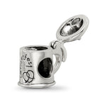 Reflections 925 Sterling Silver Octoberfest Beer Stein Bead 12 x 8 mm