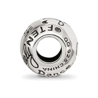 Reflections 925 Sterling Silver Crystals Live Laugh Love Bead 10 x 11 mm