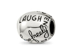 Reflections 925 Sterling Silver Crystals Live Laugh Love Bead 10 x 11 mm