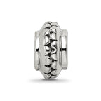 Reflections 925 Sterling Silver Polished Grooved Gripper Bead 10 x 5 mm