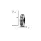 Reflections 925 Sterling Silver Antiqued Textured Gripper Bead 9 x 2 mm