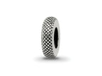 Reflections 925 Sterling Silver Antiqued Textured Gripper Bead 9 x 2 mm