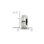 Reflections 925 Sterling Silver Antiqued Textured Gripper Bead 10 x 4 mm