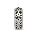 Reflections 925 Sterling Silver Antiqued Bali Gripper Bead 10 x 4 mm