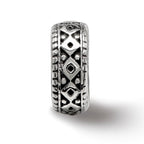 Reflections 925 Sterling Silver Antiqued Bali Gripper Bead 10 x 4 mm