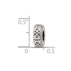 Reflections 925 Sterling Silver Antiqued Bali Hearts Gripper Bead 10 x 4 mm