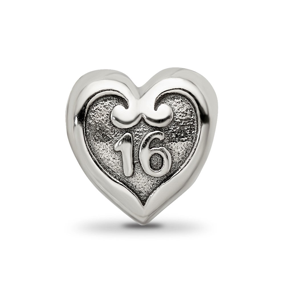 Reflections 925 Sterling Silver Sweet Sixteen Bead 9 x 9 mm