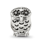 Reflections 925 Sterling Silver Owl Bead 12 x 8 mm