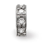 Reflections 925 Sterling Silver CZ Spacer Bead 6 x 2 mm