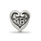 Reflections 925 Sterling Silver 18 Heart Bead 9 x 9 mm