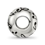 Reflections 925 Sterling Silver Rhodium Plated Enameled Musical Notes Bead 12 x 10 mm