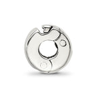 Reflections 925 Sterling Silver Silicone Hinged Bead 8 x 4 mm