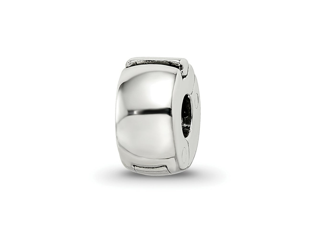 Reflections 925 Sterling Silver Silicone Hinged Bead 8 x 4 mm