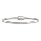 Reflections 925 Sterling Silver Bangle with Silver Clasp Bead