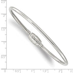 Reflections 925 Sterling Silver Bangle with Silver Clasp Bead