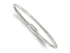 Reflections 925 Sterling Silver Bangle with Silver Clasp Bead