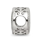 Reflections 925 Sterling Silver Rhodium Plated January Flower Bead 11 x 8 mm