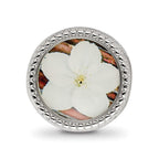 Reflections 925 Sterling Silver Rhodium Plated May Flower Bead 11 x 8 mm