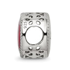 Reflections 925 Sterling Silver Rhodium Plated June Flower Bead 11 x 8 mm