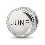 Reflections 925 Sterling Silver Rhodium Plated June Flower Bead 11 x 8 mm
