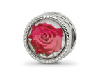 Reflections 925 Sterling Silver Rhodium Plated June Flower Bead 11 x 8 mm