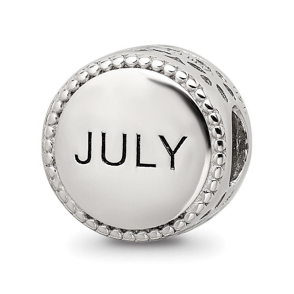 Reflections 925 Sterling Silver Rhodium Plated July Flower Bead 11 x 8 mm