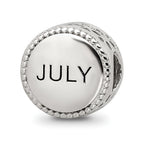 Reflections 925 Sterling Silver Rhodium Plated July Flower Bead 11 x 8 mm