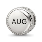 Reflections 925 Sterling Silver Rhodium Plated August Flower Bead 11 x 8 mm